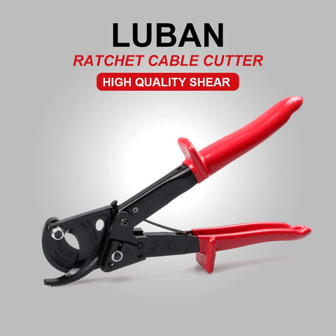 LUBAN ratchet cable cutter supports one-handed use for easier operation in tight spaces.