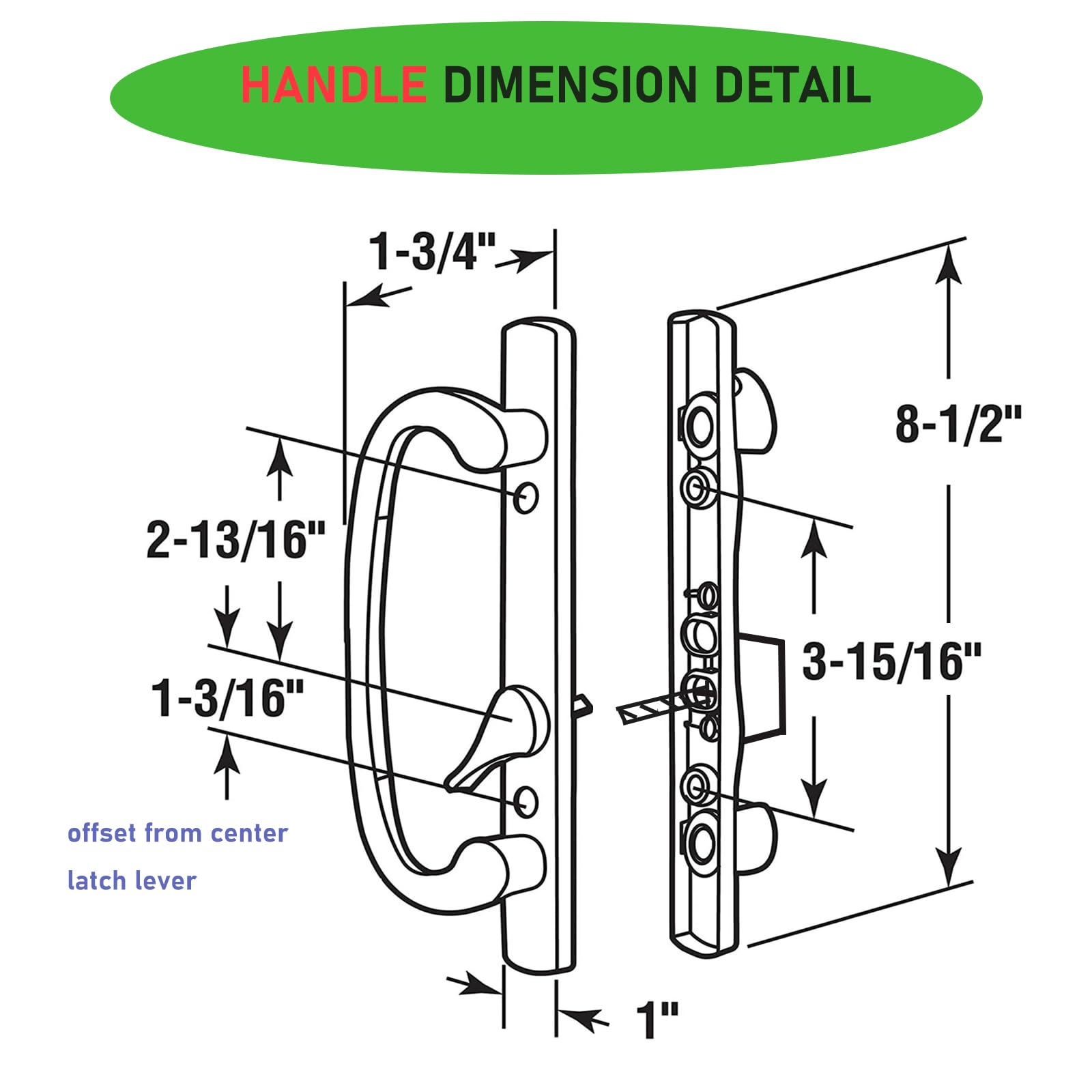 Lubentol 3-15-16-inch backset fits 1-3/8 to 2-1/4 inch doors.