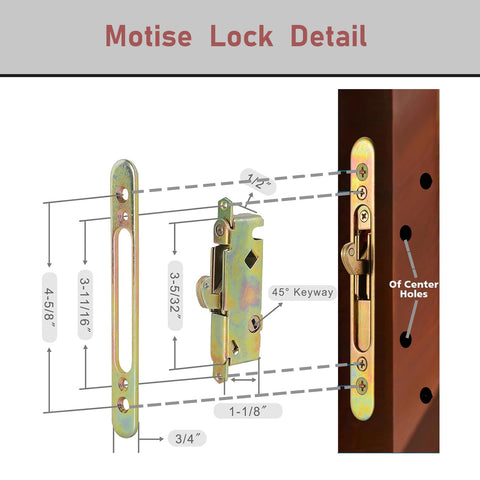 Lubentol mortise lock and keeper assembly with key components for enhanced security.