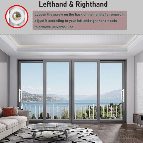 Lubentol handleset showing right/left orientation adjustment for door compatibility.