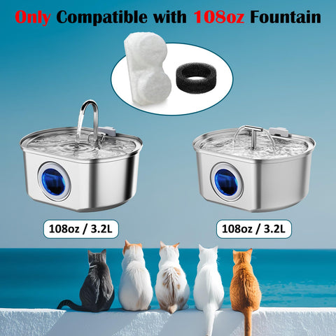 LUBERDUSH Neareal four-layer filtration for purer fountain water.