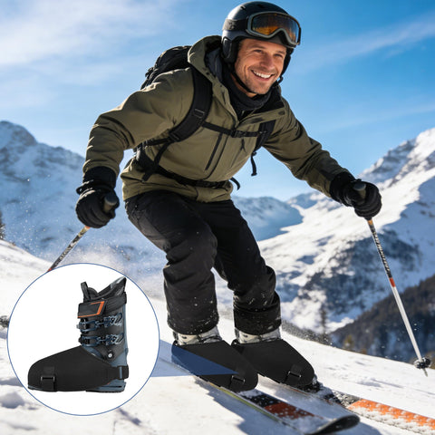 LUCKIPLUS winter gear protects feet from wind and snow.