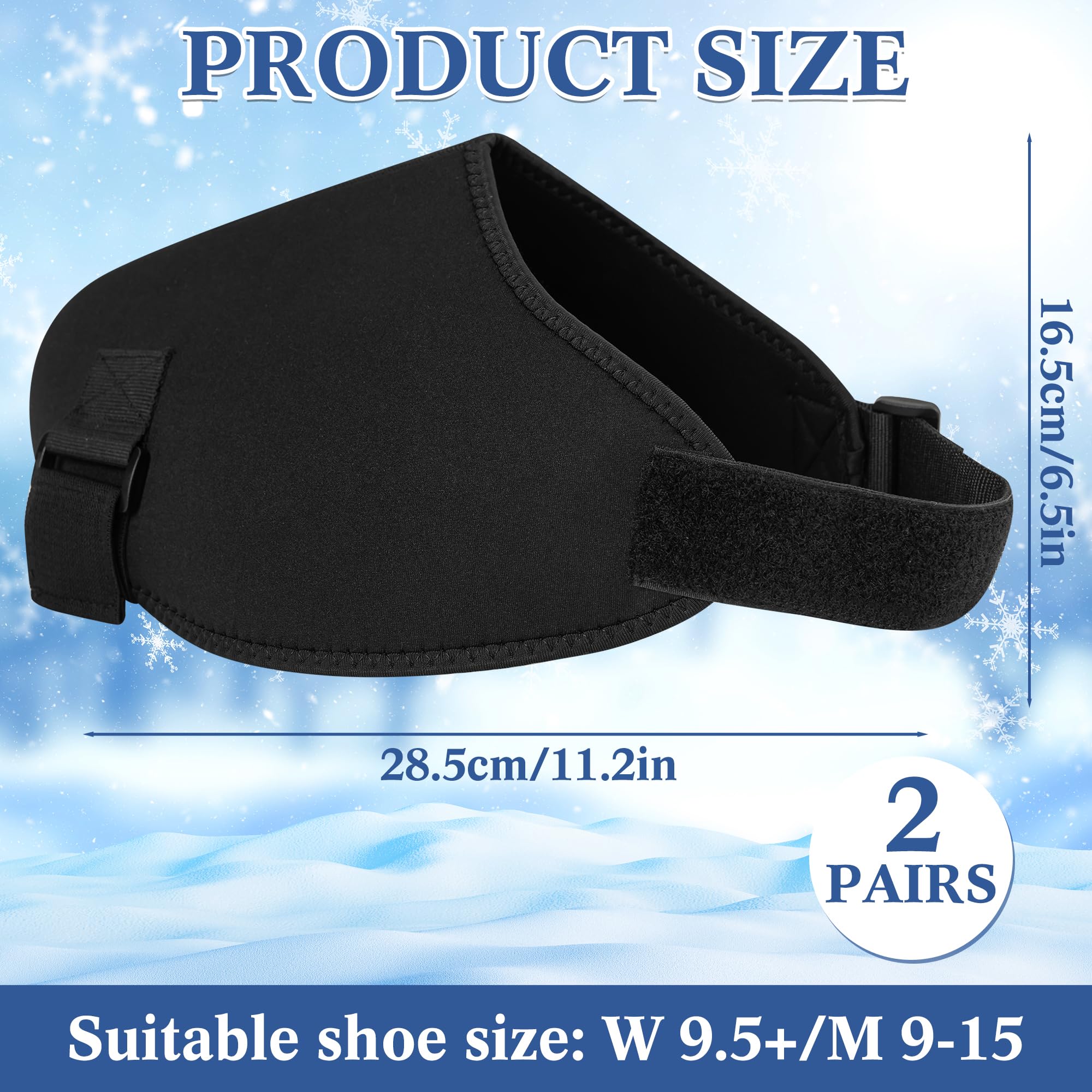 LUCKIPLUS ski boot gloves with removable toe straps for easy maintenance.