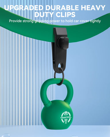 LuckyStraps 50-inch bungee cord stretched for car cover tension