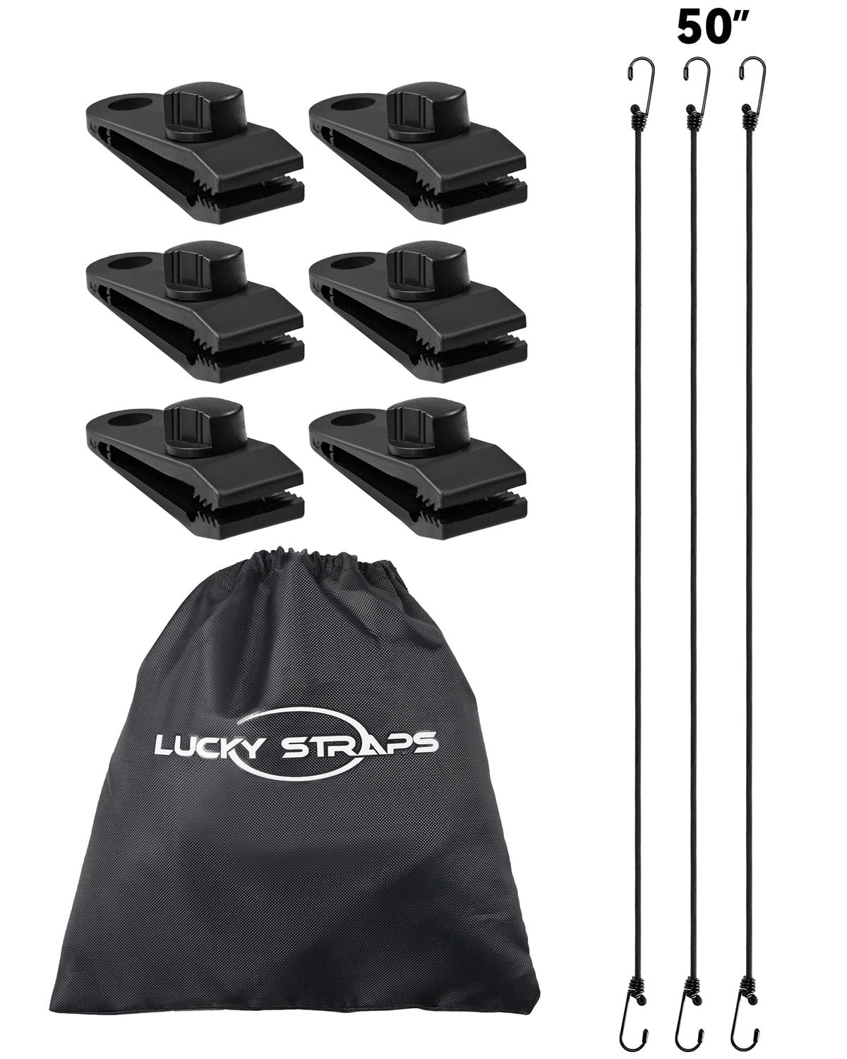 LuckyStraps car cover gust clip close-up showing secure wind grip
