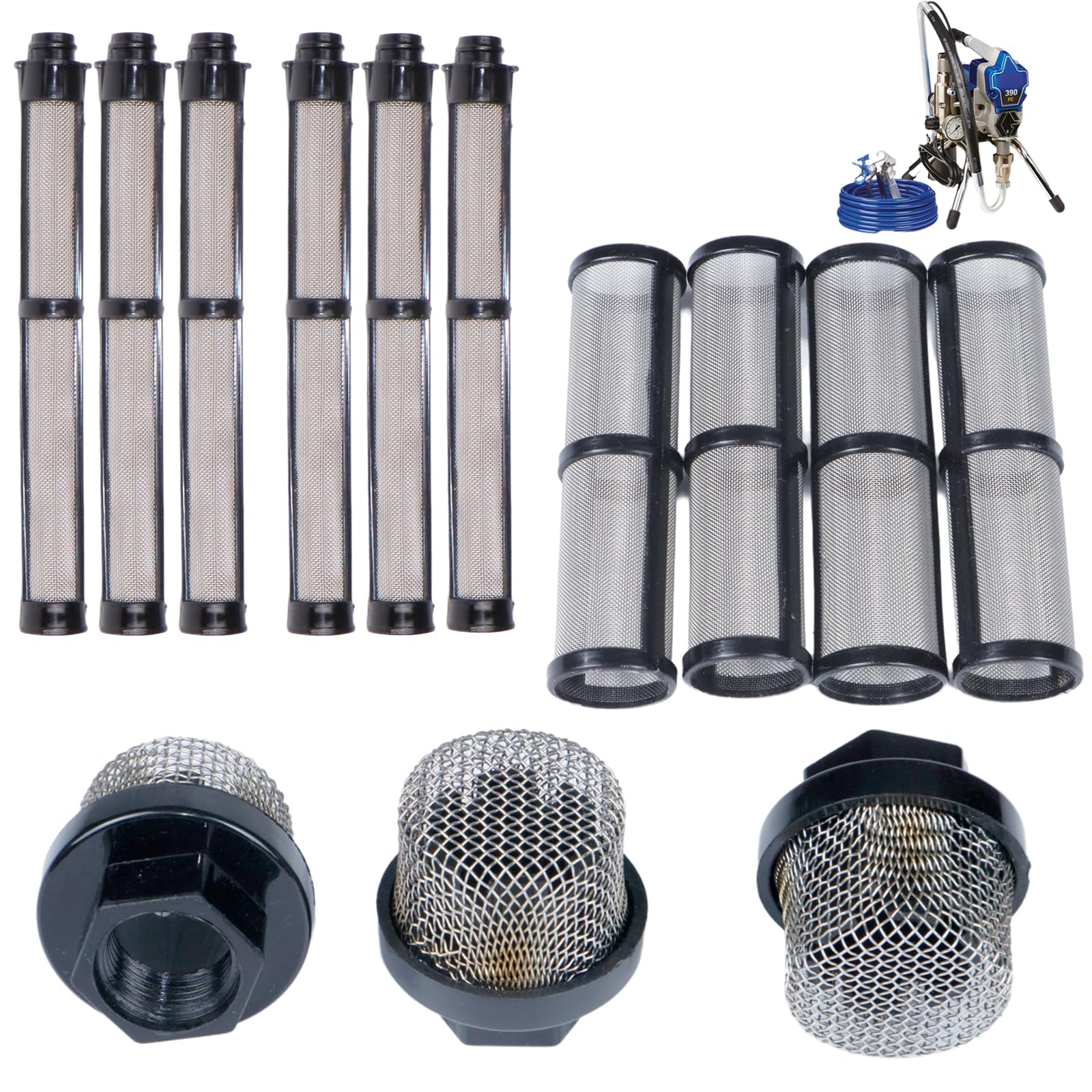 LUCKXUANYUAN suction tube filter screen improves paint flow for smoother spraying.