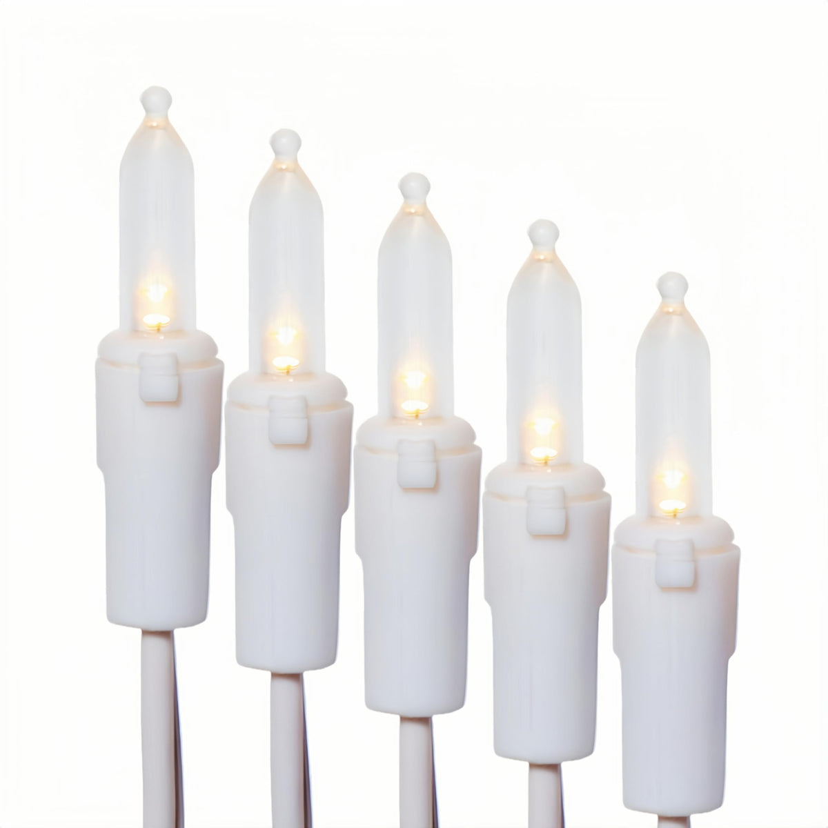 Lucky Shine 100 LED warm white Christmas lights on 35ft string for festive indoor decorating.