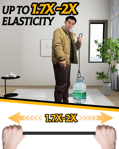 LuckyStraps 1.7x stretch with Thai rubber for flexible, easy fastening.