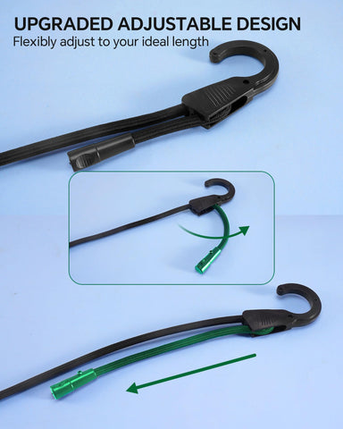 LuckyStraps 60-inch bungee cord offering extra reach for tarps and bikes.