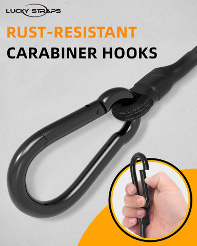 LuckyStraps UV-protected rubber on cords prolongs outdoor life.