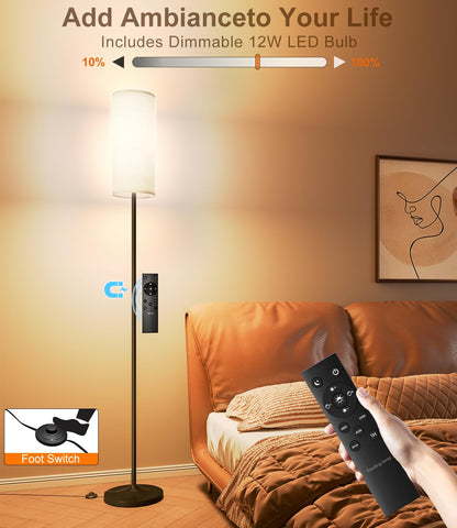 Luckystyle linen shade diffuses light for softer illumination