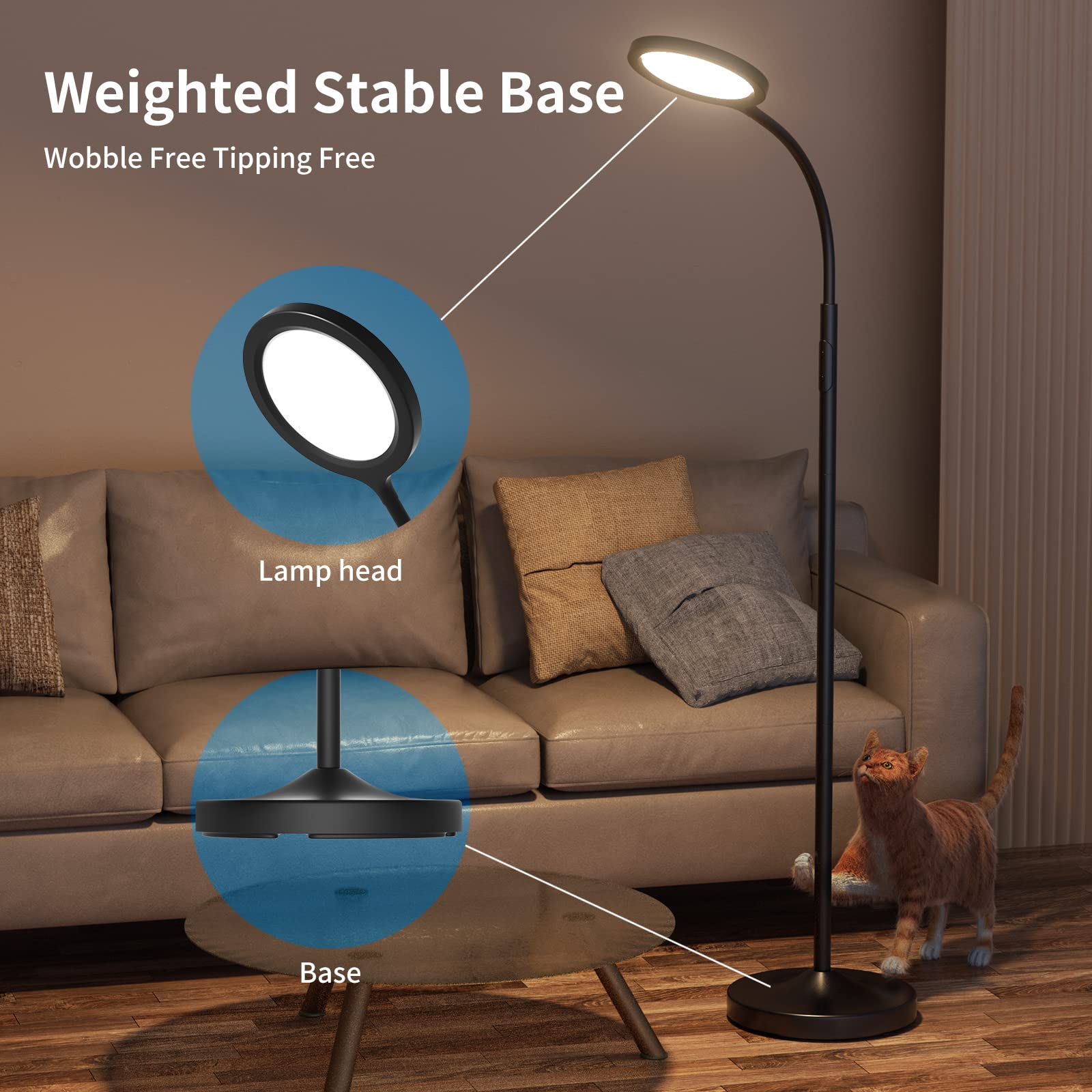 Luckystyle floor lamp in-room setup for living room or study.