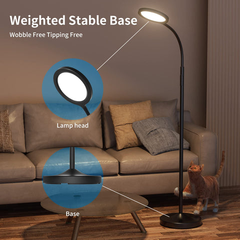 Luckystyle floor lamp in-room setup for living room or study.