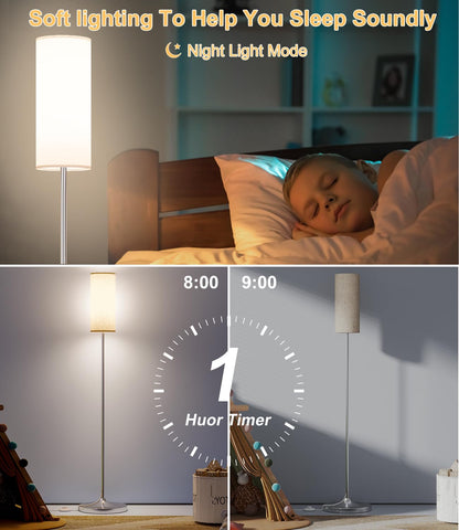 Luckystyle timer and night mode help conserve energy and soothe evenings