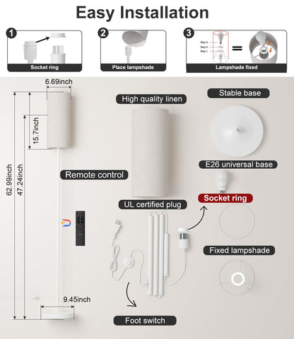 Luckystyle lamp features timer and night mode for subtle evenings.