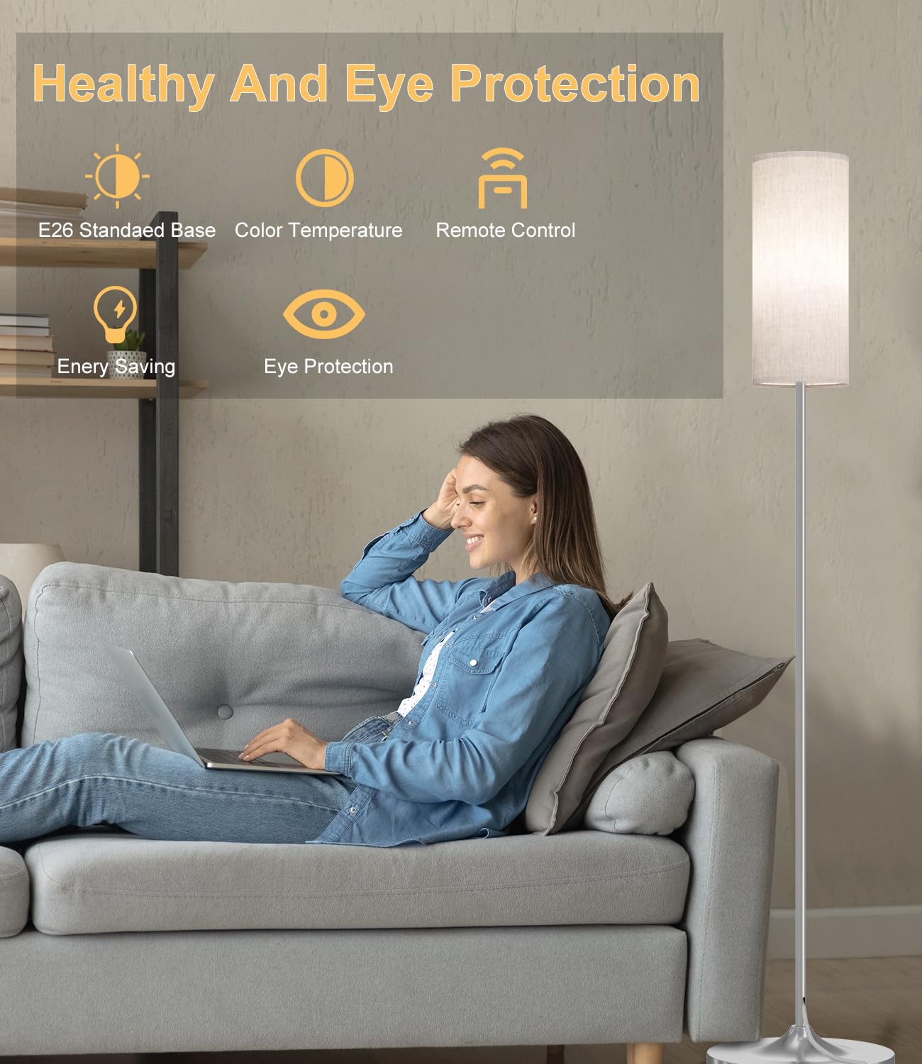 Luckystyle modern minimalist design fits bedrooms, living rooms, and offices