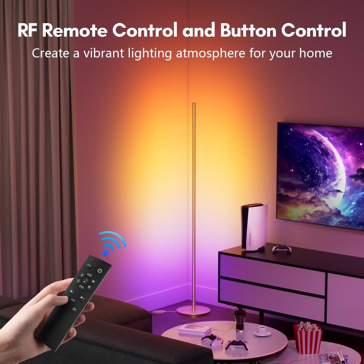 Luckystyle RGBIC technology creates vibrant color blends and dynamic effects.