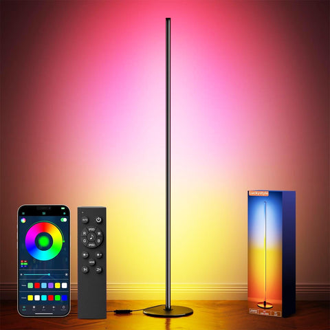 Luckystyle Smart RGB+IC corner lamp base provides shadow-free, even lighting.