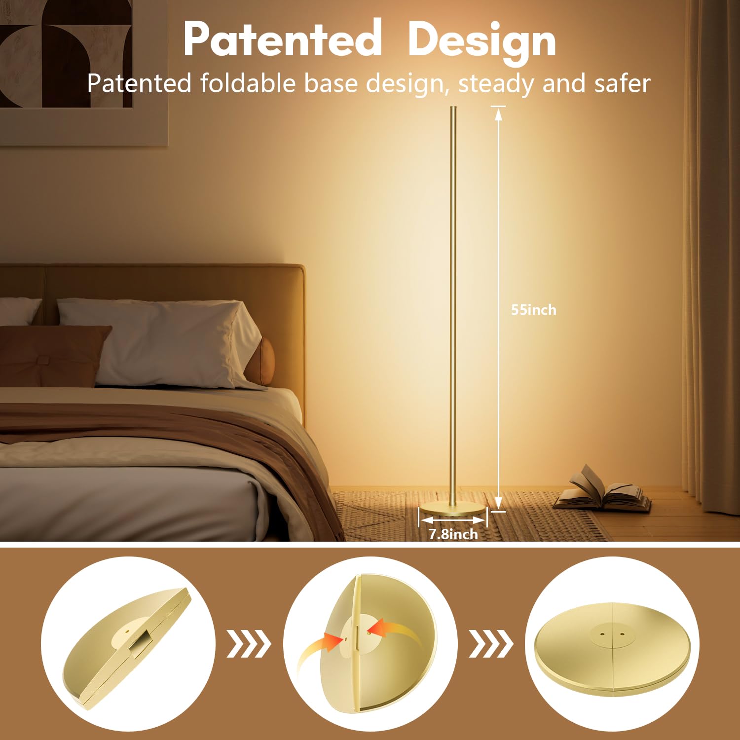 Luckystyle lamp timing function enables automated on off schedules.