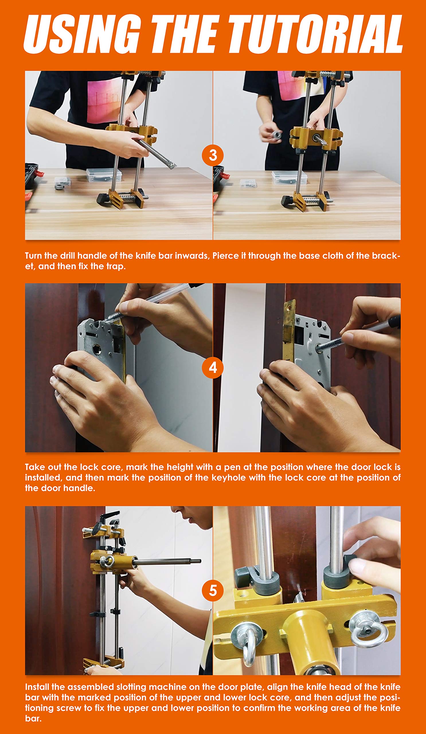 Luckyway 24 mm cutter for larger lock holes on sturdy doors