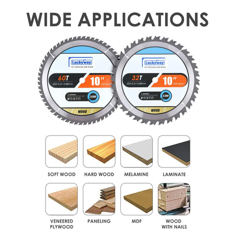 Luckyway versatile blade for softwood and plywood finishes.