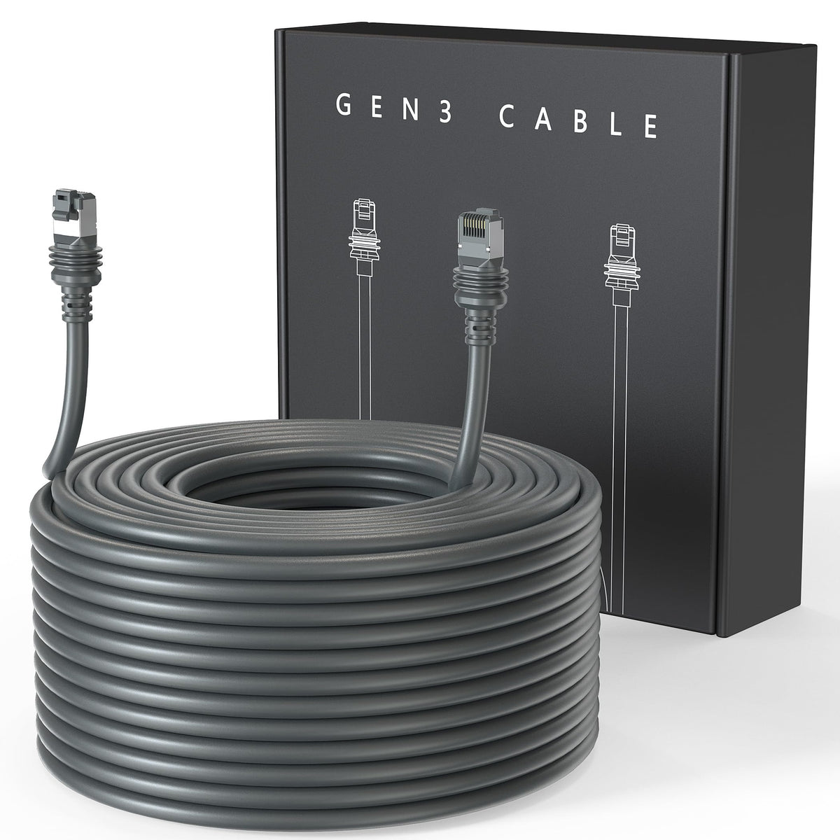 LUCMO Starlink Gen3 150ft cable extending connectivity outdoors for stable streaming