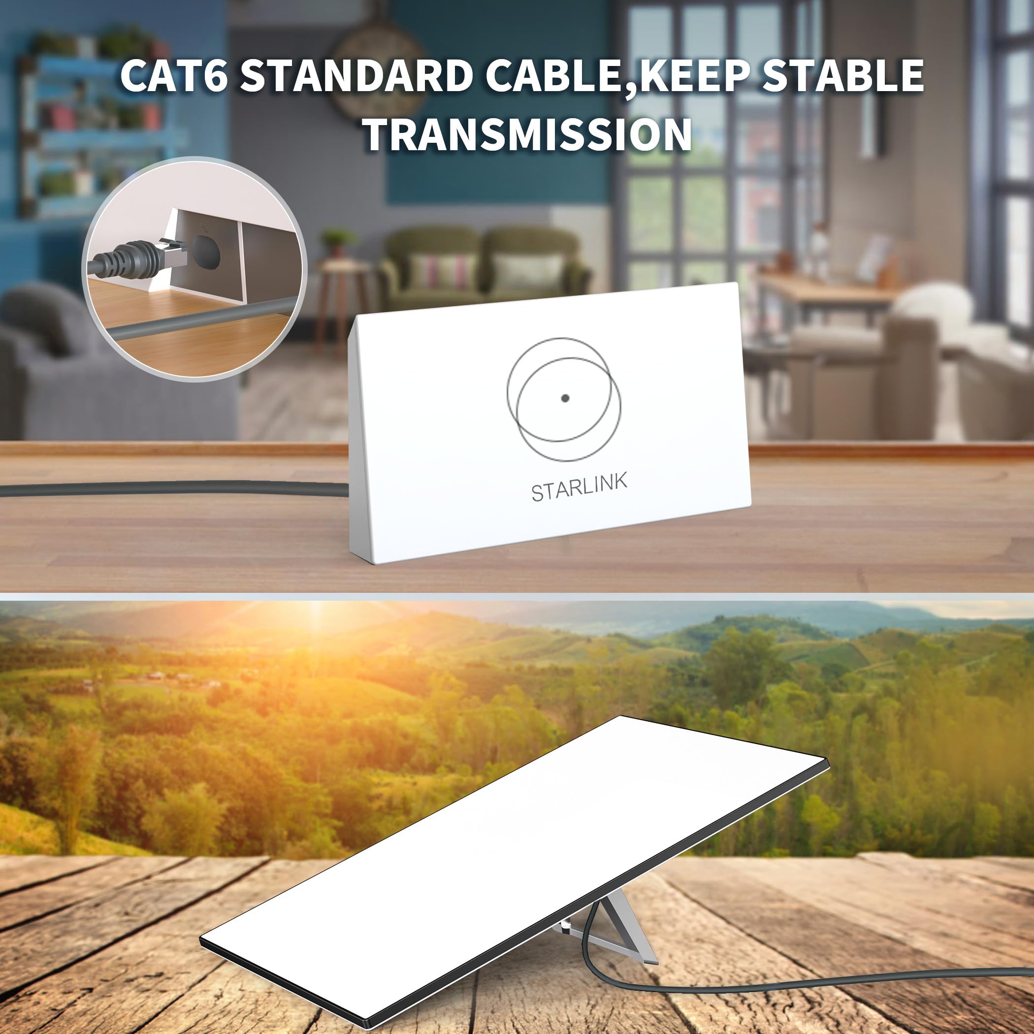 LUCMO Starlink Gen3 cable easy to install with simple plug-in design
