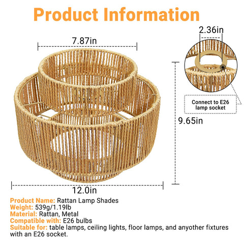 LUCORUSC plug-in pendant shade installed on cord for easy setup