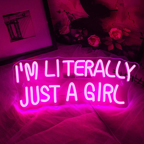 Lucunstar pink neon sign wall hanging as bedroom light and mood setter