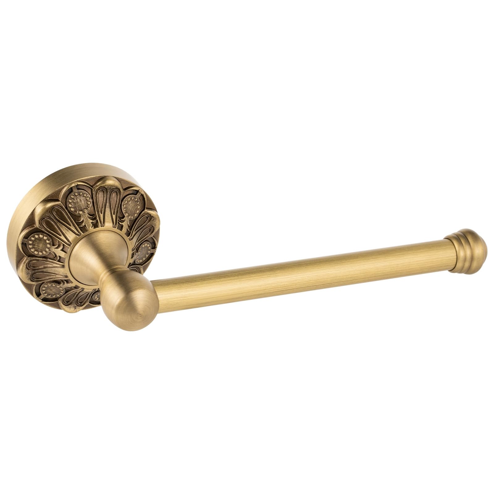 Lucyound antique brass toilet paper holder wall mount close-up showing sturdy construction
