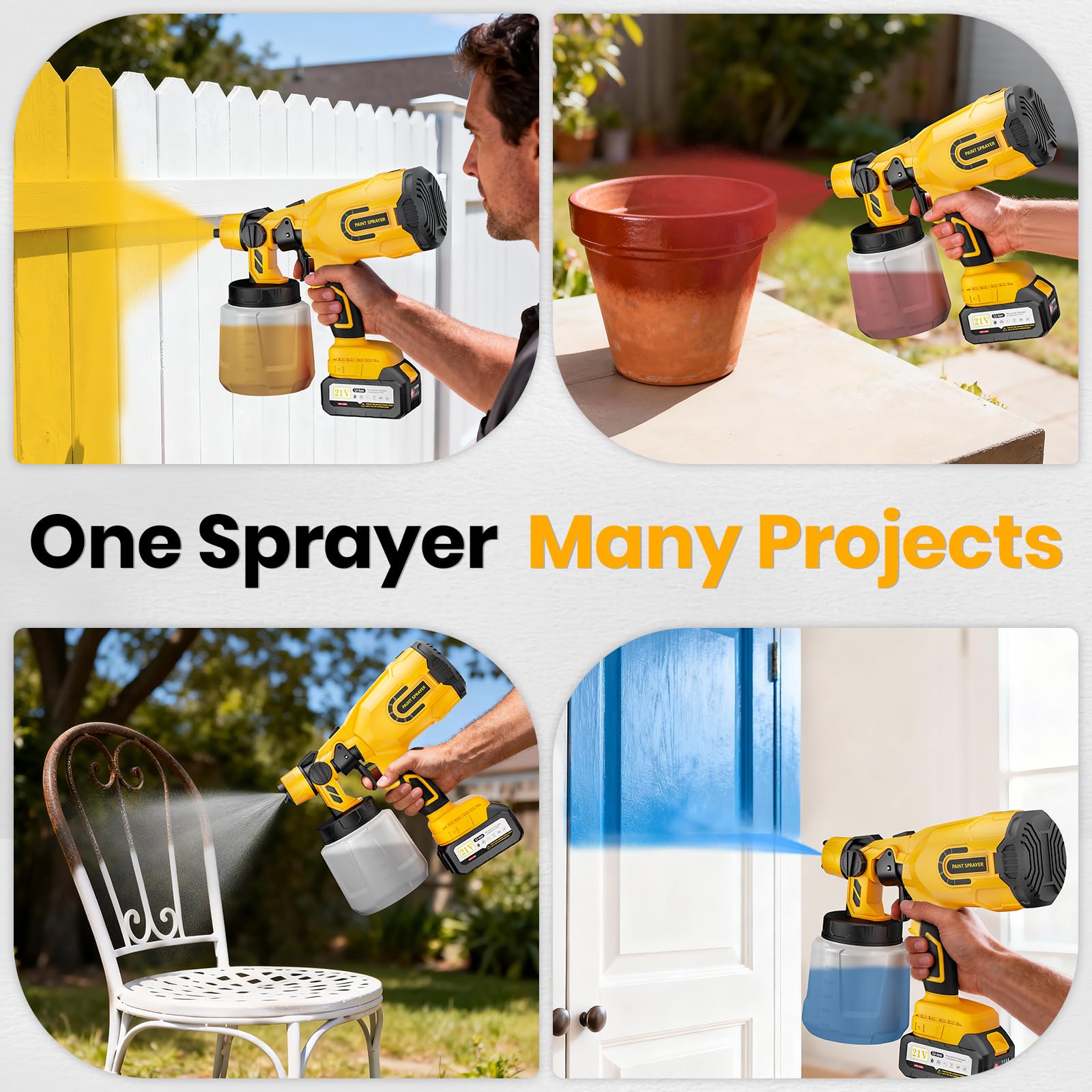 LUDERIGNITE five quick-change nozzles adapt to various paints with precise flow.