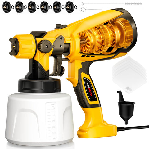 LUDERIGNITE paint sprayer 1000W motor delivers fast, even finishes for DIY furniture refinishing.