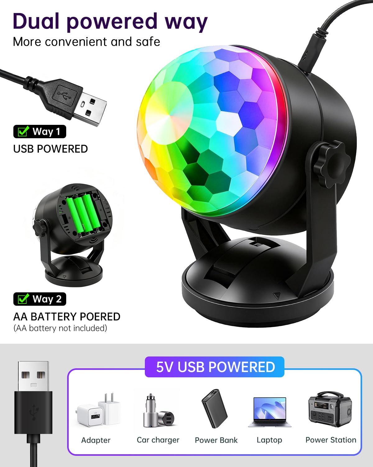 Luditek disco ball light at party room elevates karaoke nights.