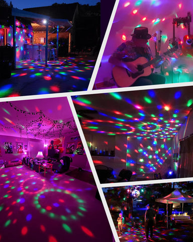 Luditek disco ball light rotation effect adds dynamic motion.