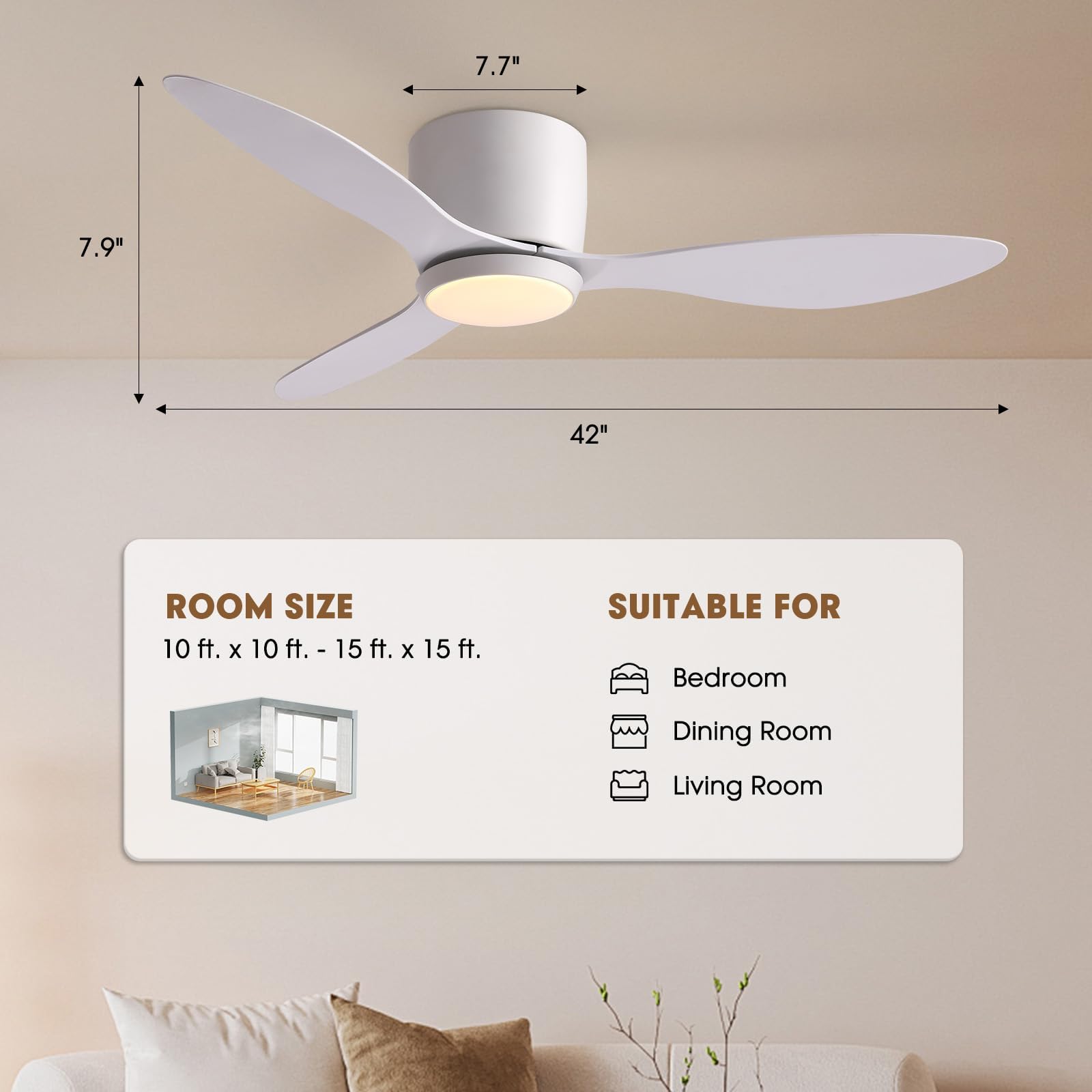 LUDOMIDE 6-speed airflow control for customizable comfort