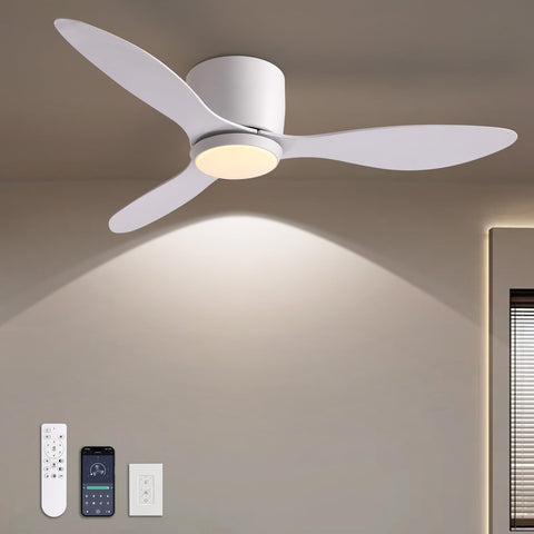 LUDOMIDE ceiling fan with light and remote control for convenient operation