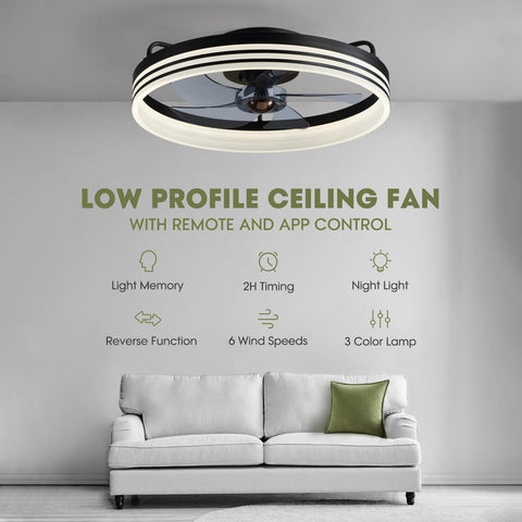 LUDOMIDE low-profile flush mount fan fits modern ceilings