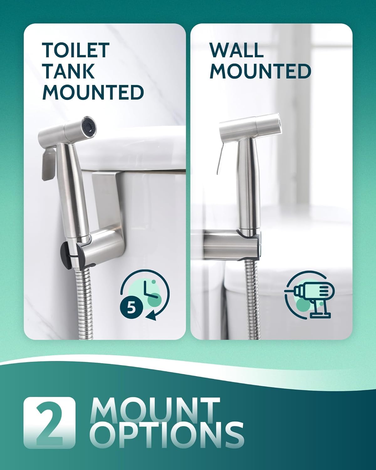 LUFEIDRA wall-mount assembly shows easy, stylish installation for the bathroom.
