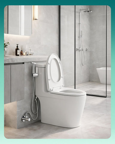 Leak-resistant LUFEIDRA bidet helps keep floors dry.
