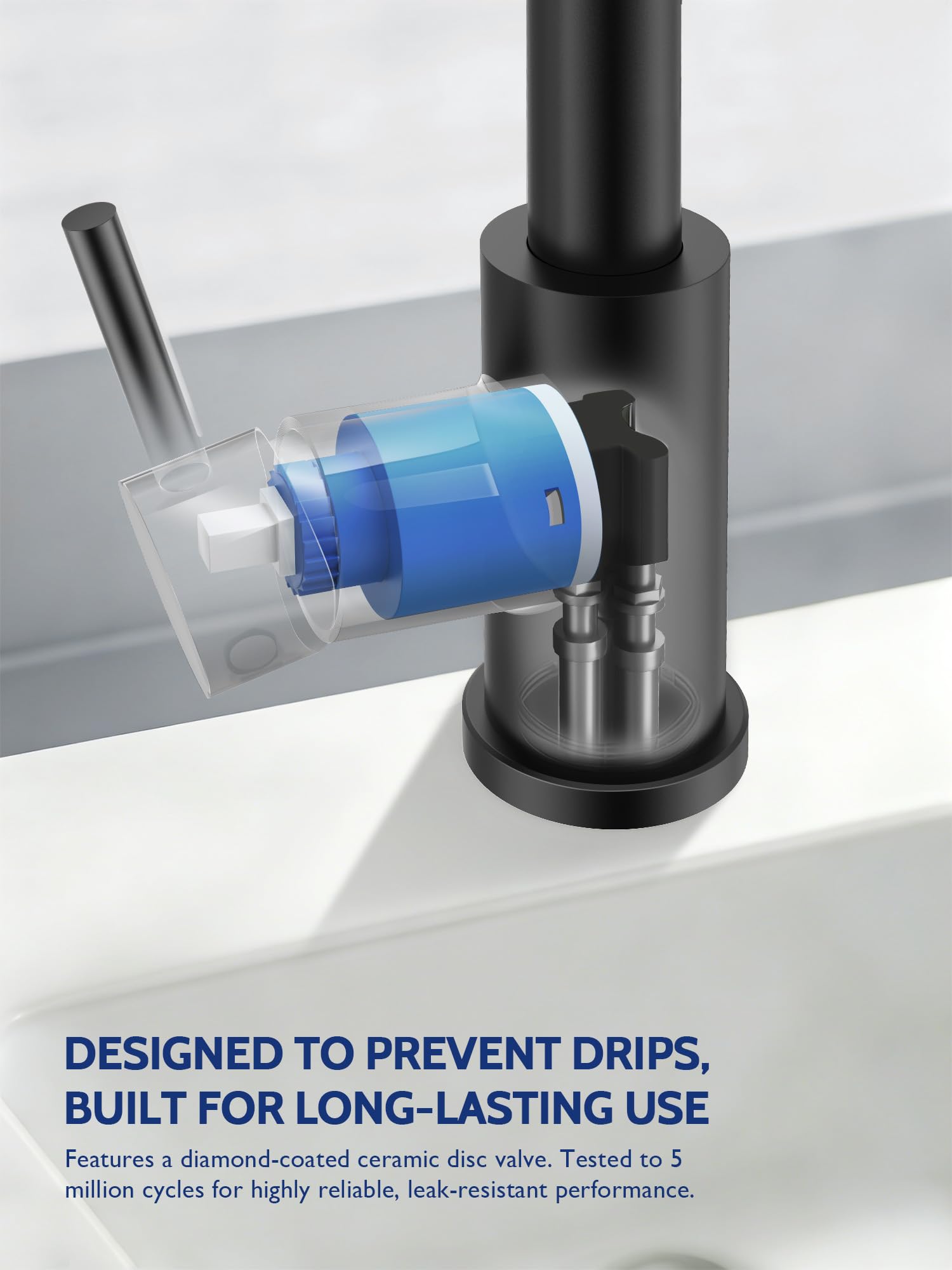 LUFEIDRA dual spray head switches between stream and spray for versatility