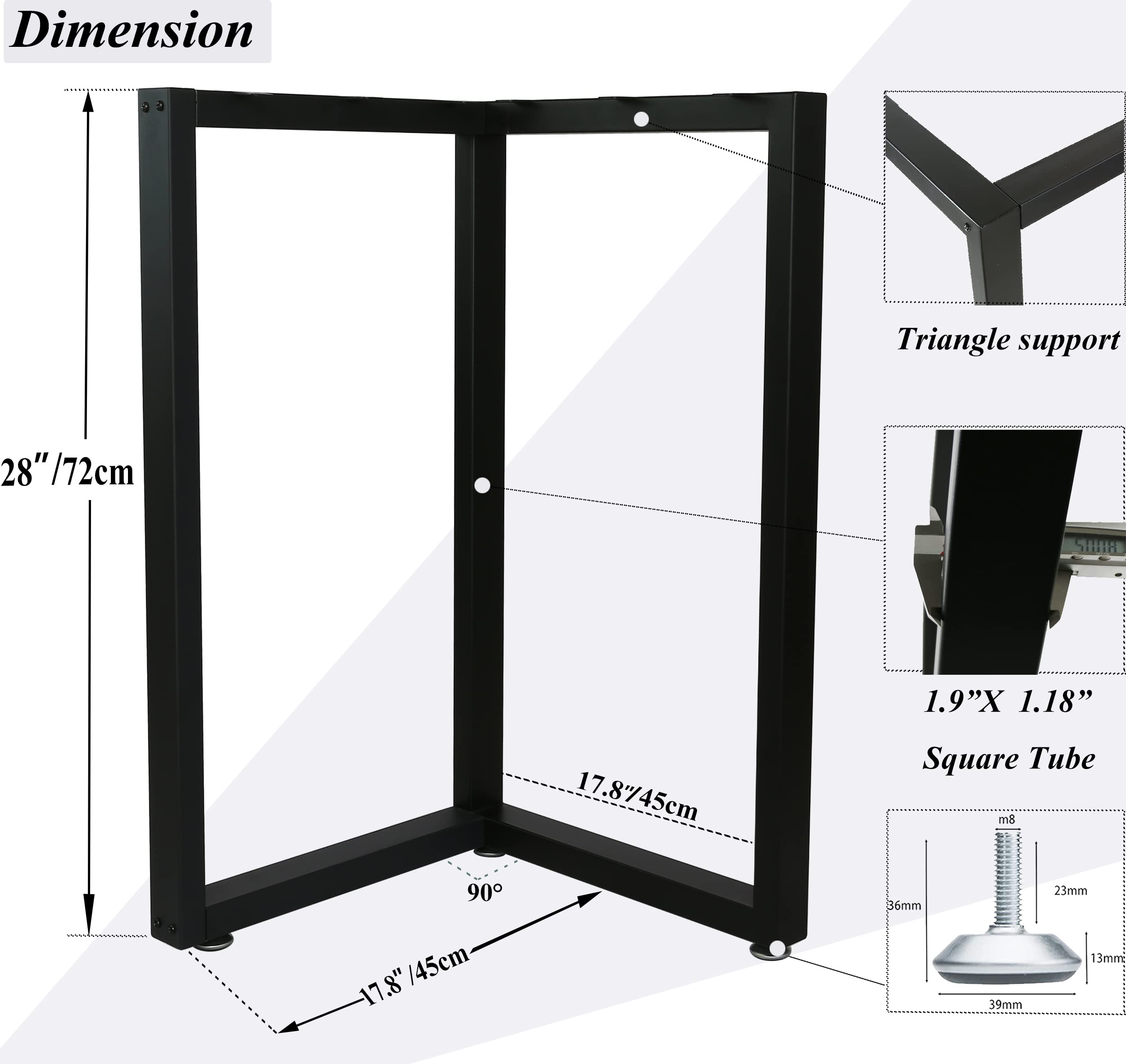 Easy installation, compatible with multiple tabletop materials and thicknesses.