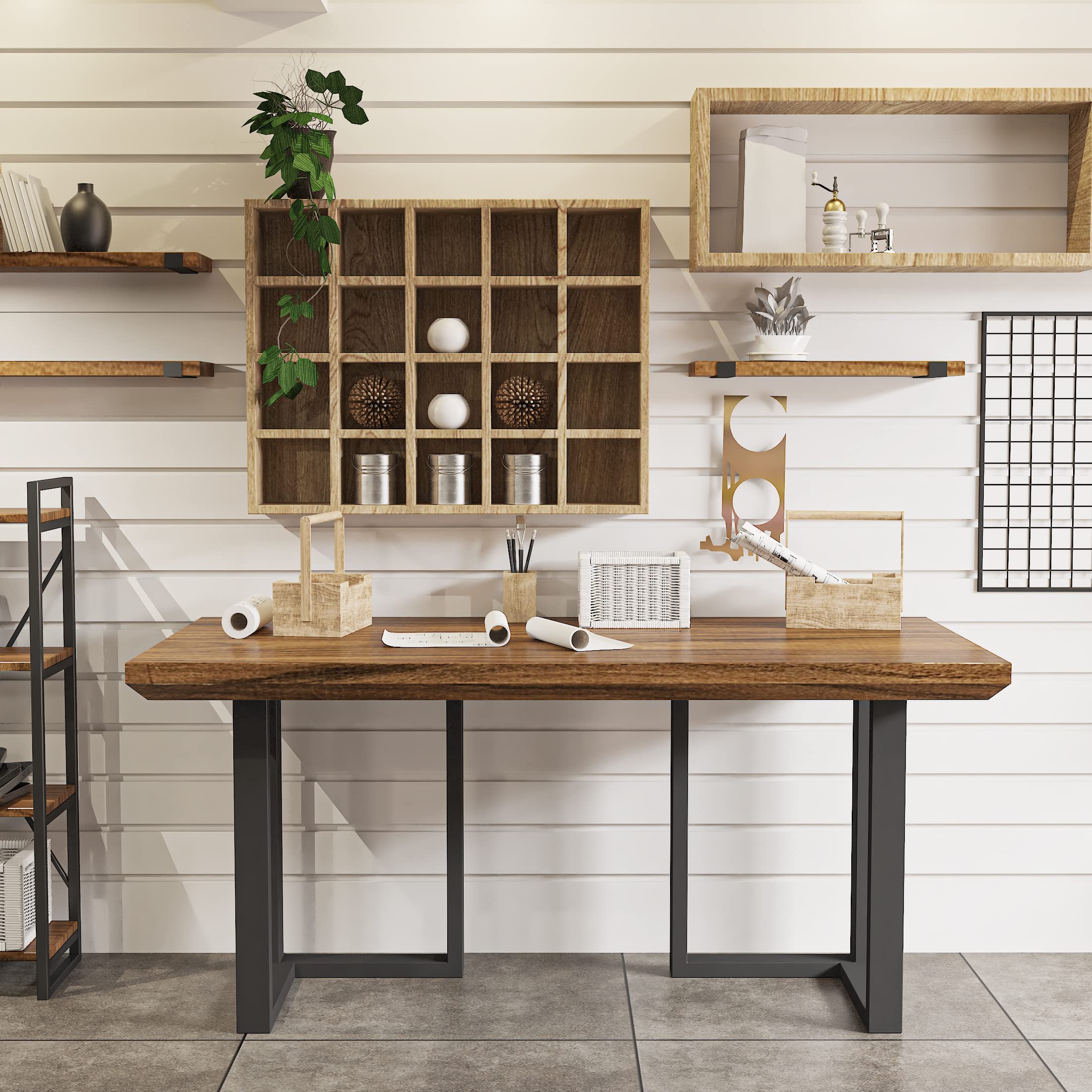 Heavy-duty square-tube legs by Luffioner anchor furniture with superior stability.