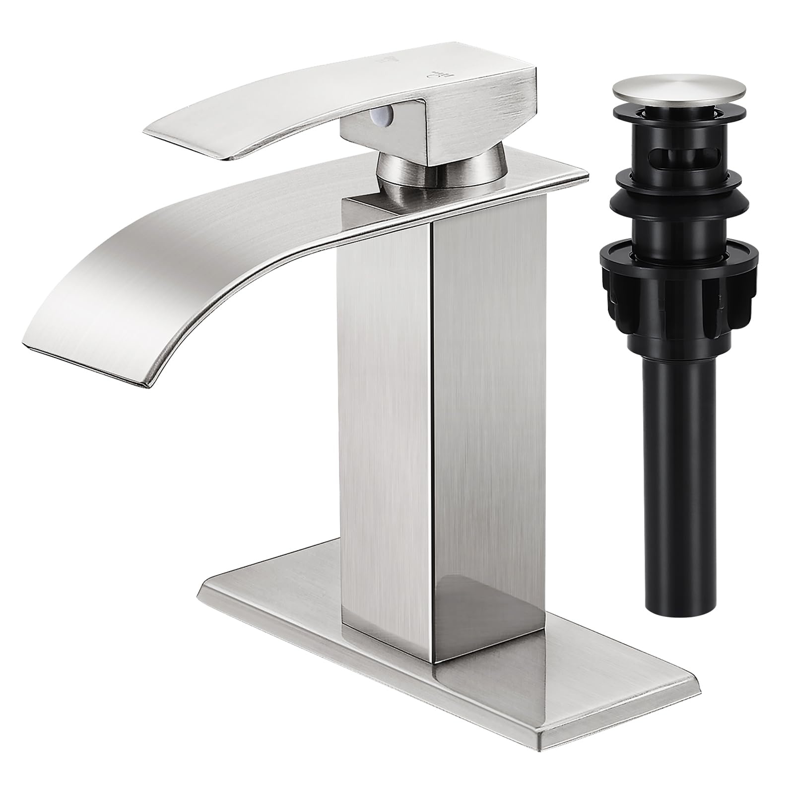 LUFG bathroom faucet waterfall spout for broad coverage