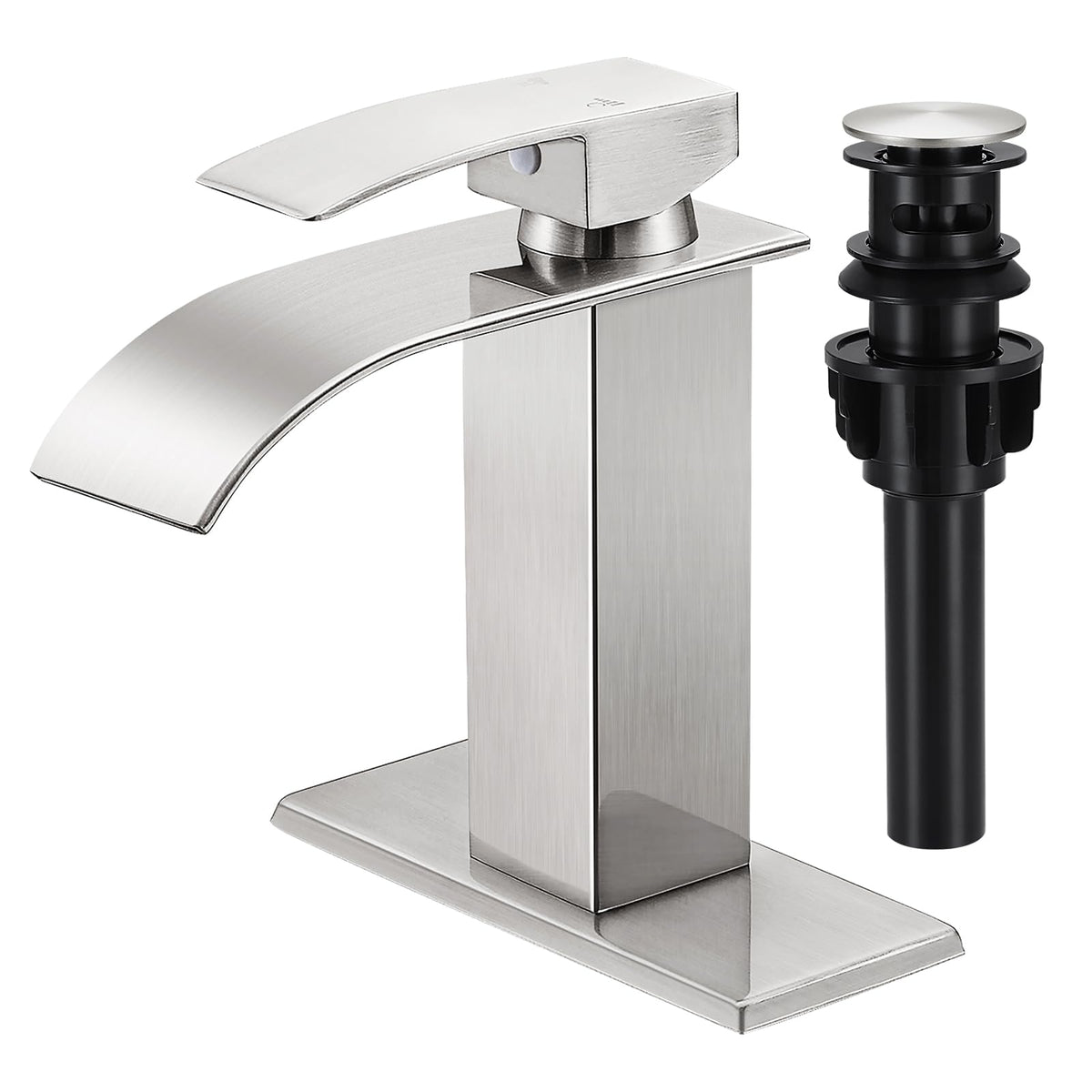 LUFG bathroom faucet waterfall spout for broad coverage