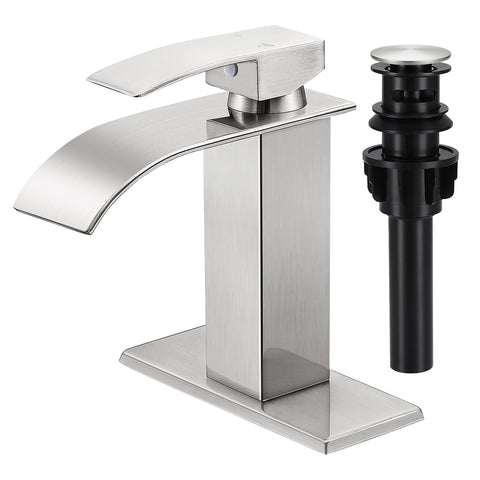 LUFG bathroom faucet waterfall spout for broad coverage