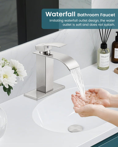 LUFG brushed nickel finish resists fingerprints and water spots
