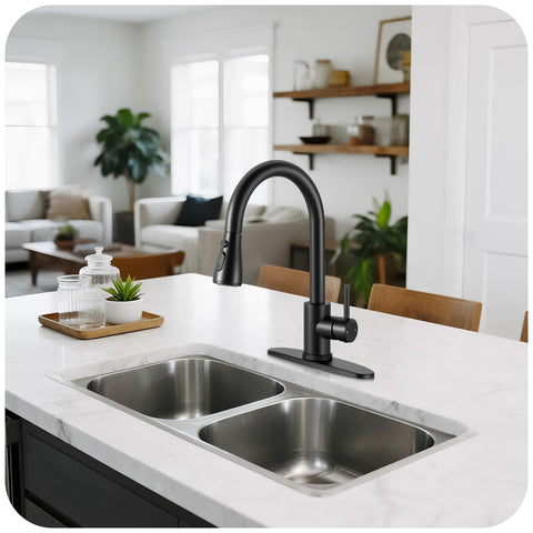 LUFG kitchen faucet with 18-inch hose simplifies pot filling