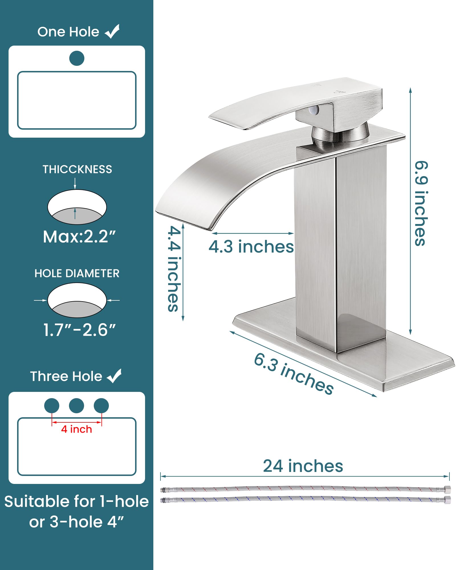 LUFG pop-up drain included for easy sink drainage