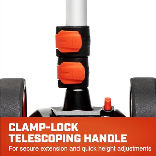 Lufkin CMW4DUAL telescopic handle extended for secure height adjustments