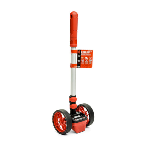 Lufkin CMW4DUAL measuring wheel front view with glare-resistant counter for quick reads